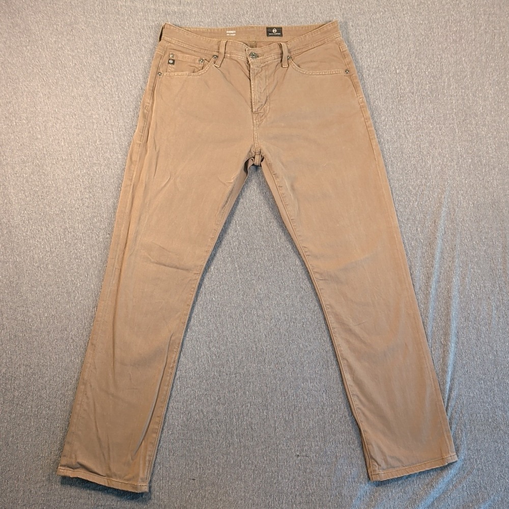 AG Adriano Goldschmied Pants Mens Brown The Everett Slim Straight 32x29 Jeans